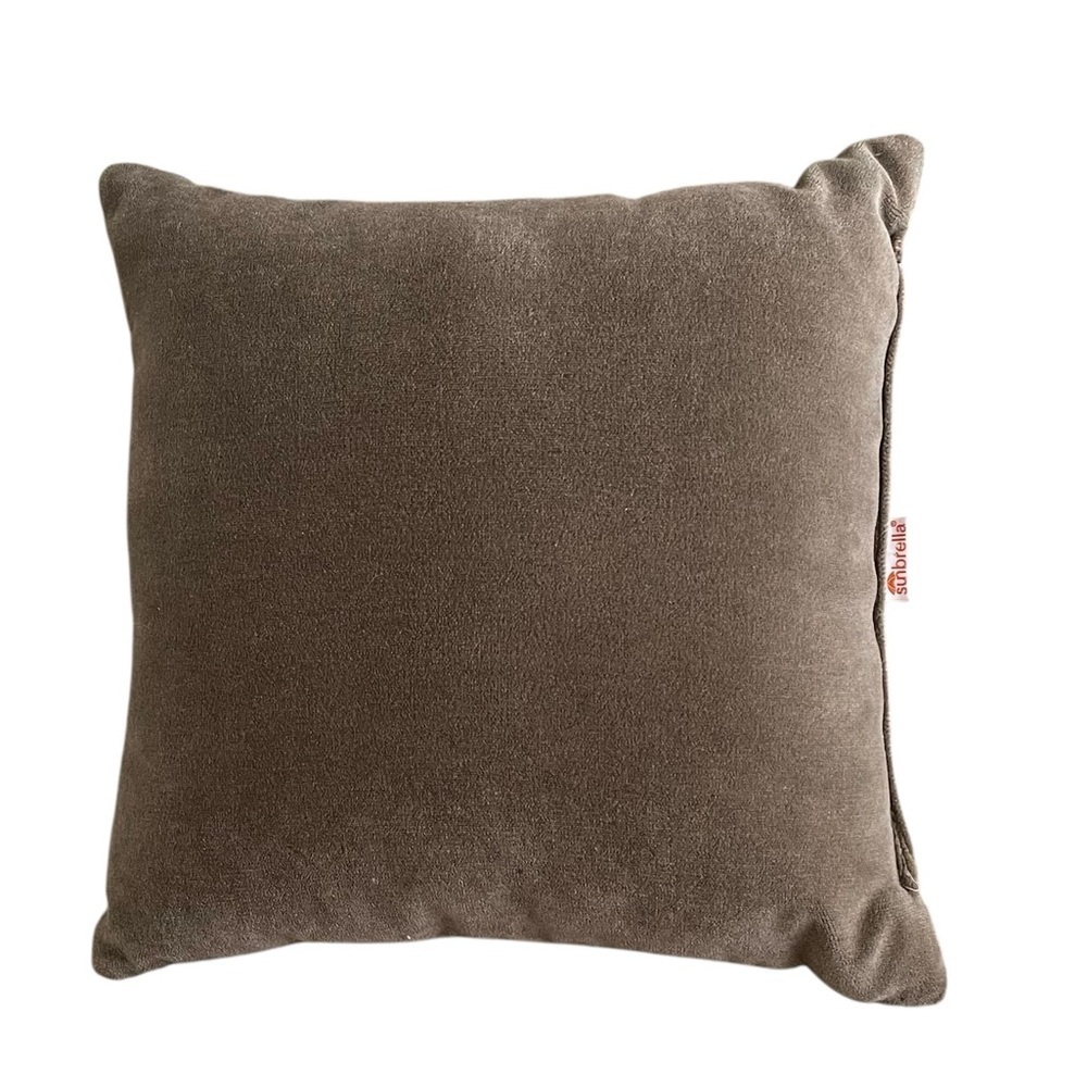 Sunbrella Indoor Outdoor Square Throw Pillow Brown